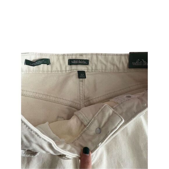 Wild Fable Women's Boyfriend Distressed Jeans Beige Medium - Picture 5 of 9